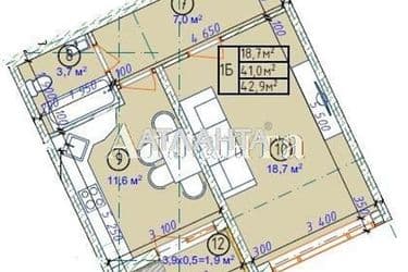 1-комнатная квартира по адресу Фонтанская дор. (площадь 44 м²) - Atlanta.ua - фото 8
