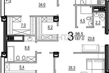 3-кімнатна квартира за адресою вул. Французький бульв. (площа 189,8 м²) - Atlanta.ua - фото 11