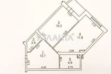 2-rooms apartment apartment by the address st. Gagarinskoe plato (area 55 m²) - Atlanta.ua - photo 13