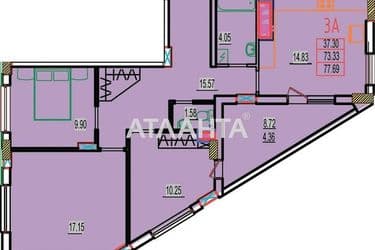 3-rooms apartment apartment by the address st. Stroitelnaya (area 78 m²) - Atlanta.ua - photo 8