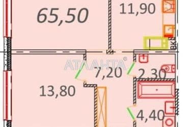 2-rooms apartment apartment by the address st. Pionerskaya Varlamova Akademicheskaya (area 64,8 m²) - Atlanta.ua - photo 8