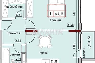 1-room apartment apartment by the address st. Mayachnyy per (area 47,2 m²) - Atlanta.ua - photo 14