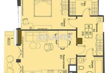 1-кімнатна квартира за адресою вул. Французький бульв. (площа 39,2 м²) - Atlanta.ua - фото 10