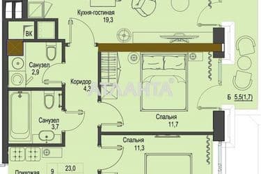 1-кімнатна квартира за адресою вул. Французький бульв. (площа 63,9 м²) - Atlanta.ua - фото 14