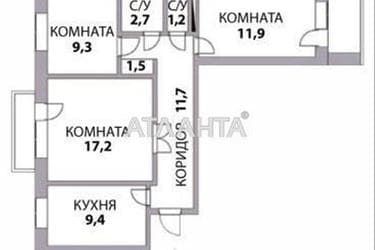 3-кімнатна квартира за адресою вул. Ільфа та Петрова (площа 67 м²) - Atlanta.ua - фото 7