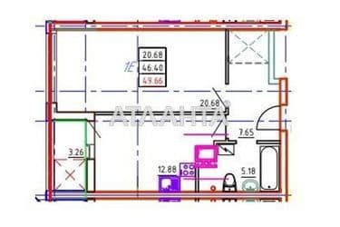 1-кімнатна квартира за адресою вул. Середньофонтанська (площа 50,5 м²) - Atlanta.ua - фото 7