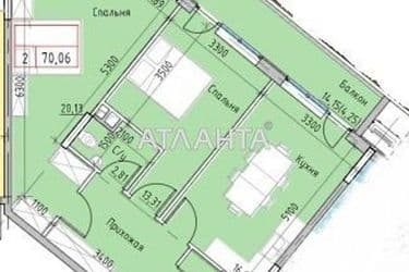 1-комнатная квартира по адресу Маячный пер. (площадь 77,9 м²) - Atlanta.ua - фото 10