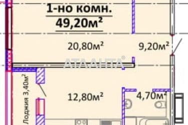 1-кімнатна квартира за адресою Гагаріна пр. (площа 49 м²) - Atlanta.ua - фото 6