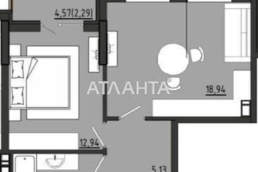 1-room apartment apartment by the address st. Chekhova (area 44,2 m²) - Atlanta.ua - photo 3
