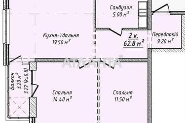 2-rooms apartment apartment by the address st. Mikhaylovskaya pl Polyarnikov pl (area 62,8 m²) - Atlanta.ua - photo 9