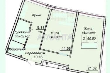 2-комнатная квартира по адресу ул. Каманина (площадь 61 м²) - Atlanta.ua - фото 64