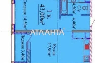 1-room apartment apartment by the address st. Zhabotinskogo Proletarskaya (area 43 m²) - Atlanta.ua - photo 13