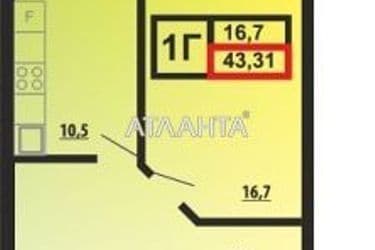1-комнатная квартира по адресу ул. Проектная (площадь 42,2 м²) - Atlanta.ua - фото 18