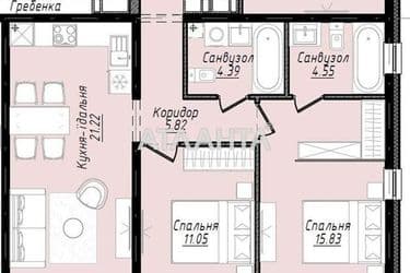 3-комнатная квартира по адресу ул. Варненская (площадь 80,7 м²) - Atlanta.ua - фото 5