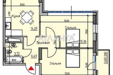 2-rooms apartment apartment by the address st. Radostnaya (area 59,0 m²) - Atlanta.ua - photo 4