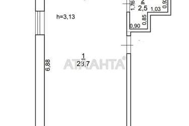 1-room apartment apartment by the address st. Gvardeyskiy per (area 32,2 m²) - Atlanta.ua - photo 16