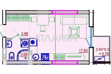 1-комнатная квартира по адресу ул. Приморская (площадь 29 м²) - Atlanta.ua - фото 7