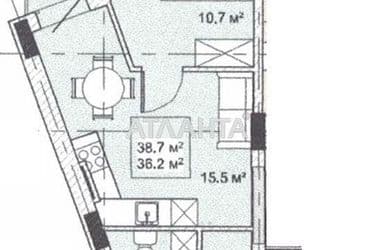 1-кімнатна квартира за адресою вул. Бочарова ген. (площа 36,4 м²) - Atlanta.ua - фото 12