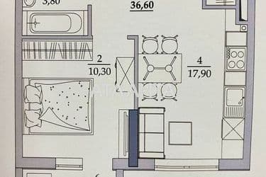 1-комнатная квартира по адресу ул. Вильямса ак. (площадь 36,6 м²) - Atlanta.ua - фото 8