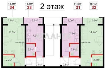 1-комнатная квартира по адресу Первомайский 1-й пер. (площадь 11,1 м²) - Atlanta.ua - фото 9
