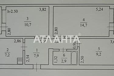 3-комнатная квартира по адресу ул. Хмельницкого Богдана (площадь 57,1 м²) - Atlanta.ua - фото 20
