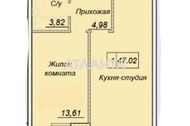 1-комнатная квартира по адресу ул. Литературная (площадь 46 м²) - Atlanta.ua - фото 9