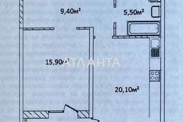 1-комнатная квартира по адресу Гагарина пр. (площадь 52,8 м²) - Atlanta.ua - фото 11