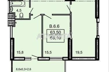 2-комнатная квартира по адресу Тополинный пер. (площадь 65,9 м²) - Atlanta.ua - фото 18