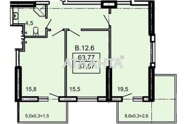 2-кімнатна квартира за адресою Тополиний пров. (площа 67,9 м²) - Atlanta.ua - фото 18