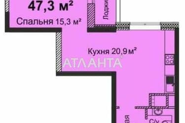 1-кімнатна квартира за адресою вул. Варненська (площа 47,3 м²) - Atlanta.ua - фото 8