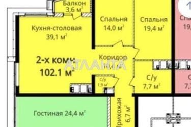 2-rooms apartment apartment by the address st. Gagarina pr (area 100,8 m²) - Atlanta.ua - photo 7