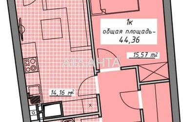 1-room apartment apartment by the address st. Kurortnyy per (area 44,4 m²) - Atlanta.ua - photo 9