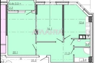 2-rooms apartment apartment by the address st. Ovidiopolskaya dor (area 69 m²) - Atlanta.ua - photo 14