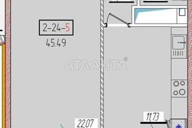 1-room apartment apartment by the address st. Krasnova (area 45,5 m²) - Atlanta.ua - photo 8