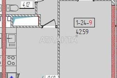 1-комнатная квартира по адресу ул. Краснова (площадь 42,6 м²) - Atlanta.ua - фото 8