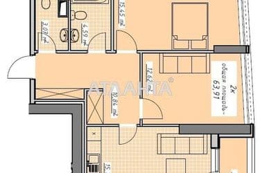 2-rooms apartment apartment by the address st. Kurortnyy per (area 63,7 m²) - Atlanta.ua - photo 12