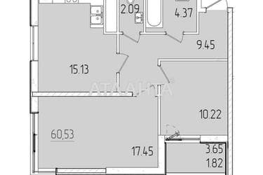 2-кімнатна квартира за адресою вул. Краснова (площа 60,4 м²) - Atlanta.ua - фото 14