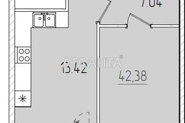 1-комнатная квартира по адресу ул. Краснова (площадь 42,4 м²) - Atlanta.ua - фото 7