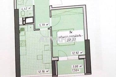 1-комнатная квартира по адресу Курортный пер. (площадь 37,4 м²) - Atlanta.ua - фото 11