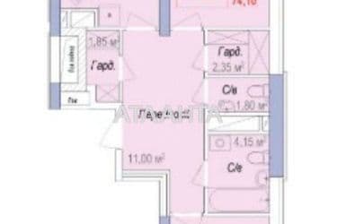 2-rooms apartment apartment by the address st. Geroev Krut Tereshkovoy (area 71,9 m²) - Atlanta.ua - photo 5