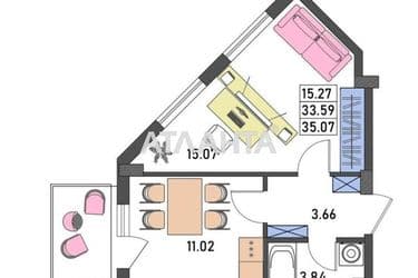 1-room apartment apartment by the address st. Zabolotnogo ak (area 35,1 m²) - Atlanta.ua - photo 10