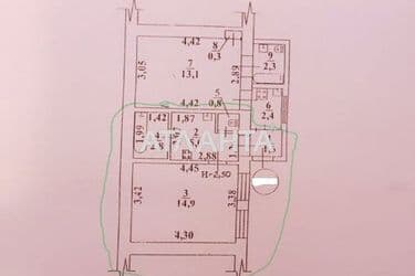2-кімнатна квартира за адресою Нечипуренка пров. (площа 50 м²) - Atlanta.ua - фото 22