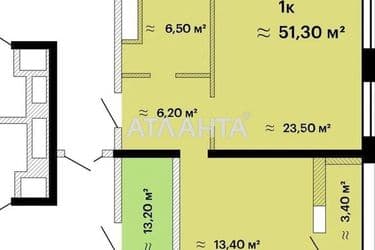 1-кімнатна квартира за адресою вул. Жаботинського (площа 52,2 м²) - Atlanta.ua - фото 10