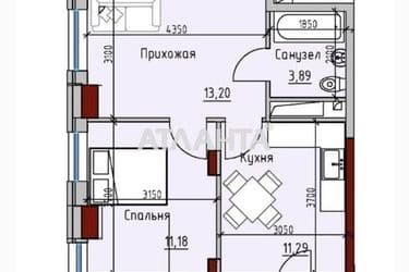 1-кімнатна квартира за адресою вул. Радісна (площа 41,5 м²) - Atlanta.ua - фото 4