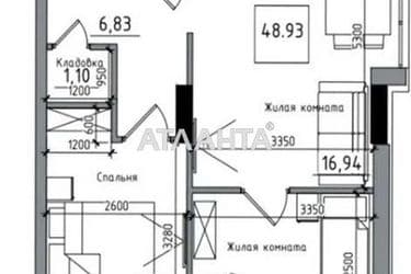 2-rooms apartment apartment by the address st. 7 km ovidiopolskoy dor (area 49 m²) - Atlanta.ua - photo 8