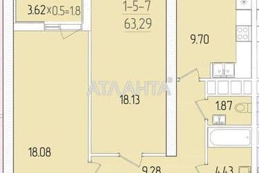 2-rooms apartment apartment by the address st. Krasnova (area 66,4 m²) - Atlanta.ua - photo 7