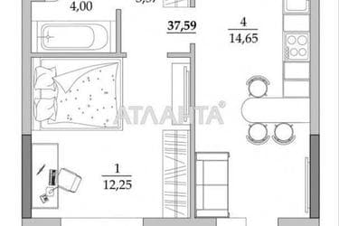 1-room apartment apartment by the address st. Sportivnaya (area 40 m²) - Atlanta.ua - photo 13