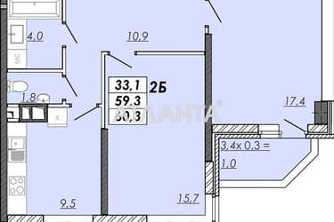 2-кімнатна квартира за адресою Овідіопольська дор. (площа 60,3 м²) - Atlanta.ua - фото 14