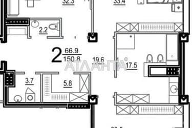2-rooms apartment apartment by the address st. Frantsuzskiy bul Proletarskiy bul (area 154,1 m²) - Atlanta.ua - photo 14