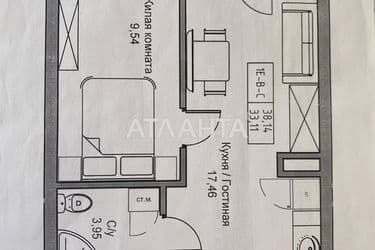 1-room apartment apartment by the address st. 7 km ovidiopolskoy dor (area 38,1 m²) - Atlanta.ua - photo 8